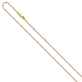 14K 1.2mm D/C Spiga 1in+1in Adjustable Chain